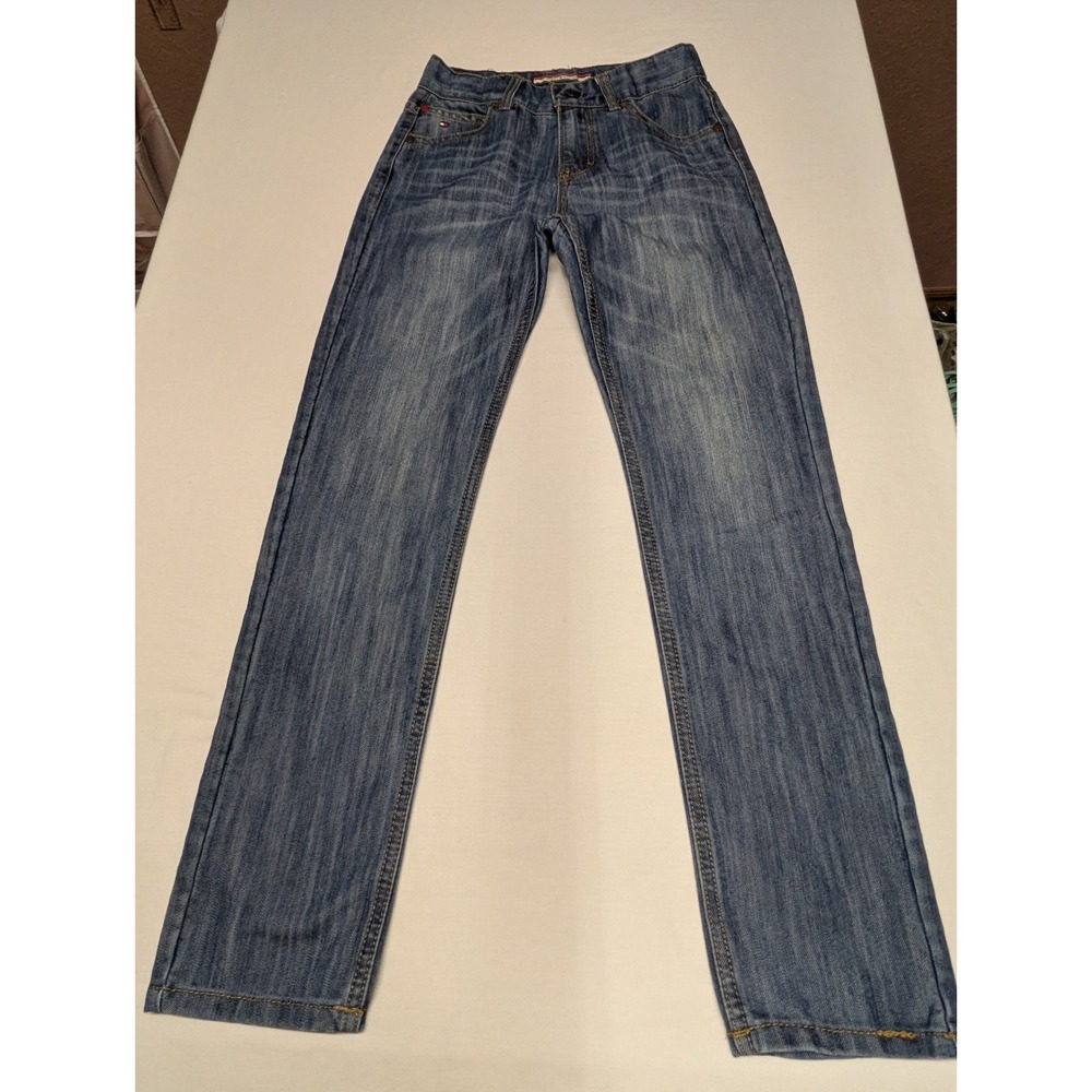 Tommy Hilfiger Boys Blue Straight Leg Denim Jeans Size 10 Adjustable‎ Waist
